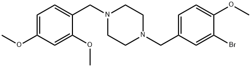 1-(3-bromo-4-methoxybenzyl)-4-(2,4-dimethoxybenzyl)piperazine 结构式