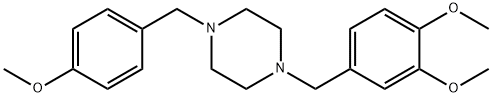 1-(3,4-dimethoxybenzyl)-4-(4-methoxybenzyl)piperazine 结构式