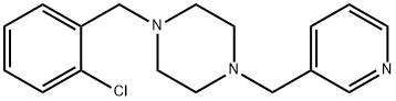 1-(2-chlorobenzyl)-4-(3-pyridinylmethyl)piperazine 结构式