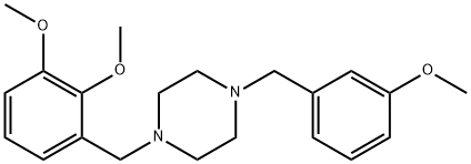 1-(2,3-dimethoxybenzyl)-4-(3-methoxybenzyl)piperazine 结构式