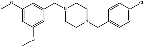 1-(4-chlorobenzyl)-4-(3,5-dimethoxybenzyl)piperazine 结构式