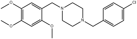 1-(4-chlorobenzyl)-4-(2,4,5-trimethoxybenzyl)piperazine 结构式
