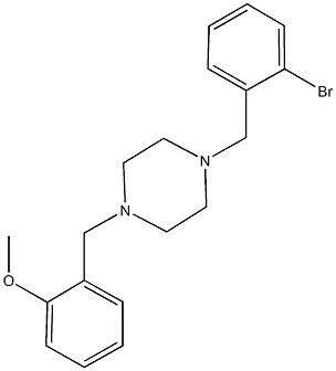 2-{[4-(2-bromobenzyl)-1-piperazinyl]methyl}phenyl methyl ether 结构式