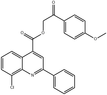 2-(4-methoxyphenyl)-2-oxoethyl 8-chloro-2-phenyl-4-quinolinecarboxylate 结构式