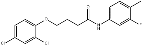 4-(2,4-dichlorophenoxy)-N-(3-fluoro-4-methylphenyl)butanamide 结构式