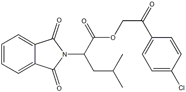 2-(4-chlorophenyl)-2-oxoethyl 2-(1,3-dioxo-1,3-dihydro-2H-isoindol-2-yl)-4-methylpentanoate 结构式