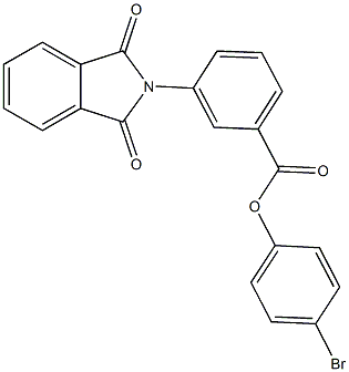 4-bromophenyl 3-(1,3-dioxo-1,3-dihydro-2H-isoindol-2-yl)benzoate 结构式