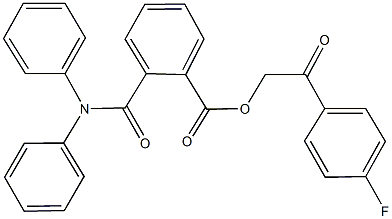 2-(4-fluorophenyl)-2-oxoethyl 2-[(diphenylamino)carbonyl]benzoate 结构式