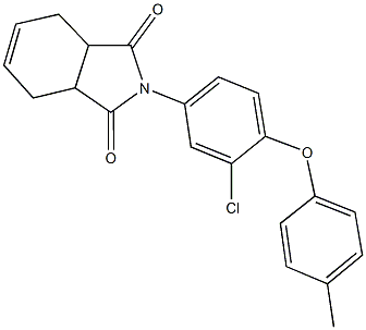 2-[3-chloro-4-(4-methylphenoxy)phenyl]-3a,4,7,7a-tetrahydro-1H-isoindole-1,3(2H)-dione 结构式