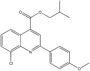 isobutyl 8-chloro-2-(4-methoxyphenyl)-4-quinolinecarboxylate 结构式