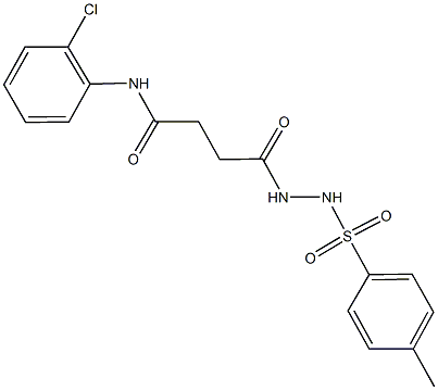 N-(2-chlorophenyl)-4-{2-[(4-methylphenyl)sulfonyl]hydrazino}-4-oxobutanamide 结构式