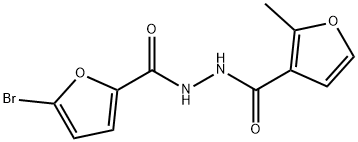 5-bromo-N'-(2-methyl-3-furoyl)-2-furohydrazide 结构式