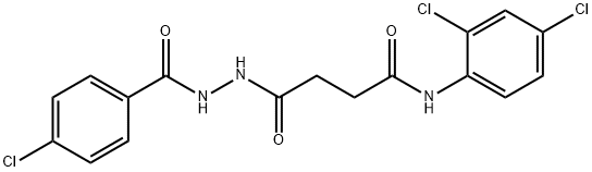 4-[2-(4-chlorobenzoyl)hydrazino]-N-(2,4-dichlorophenyl)-4-oxobutanamide 结构式