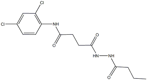 4-(2-butyrylhydrazino)-N-(2,4-dichlorophenyl)-4-oxobutanamide 结构式
