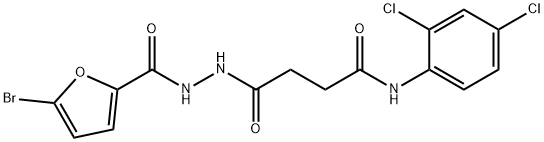 4-[2-(5-bromo-2-furoyl)hydrazino]-N-(2,4-dichlorophenyl)-4-oxobutanamide 结构式