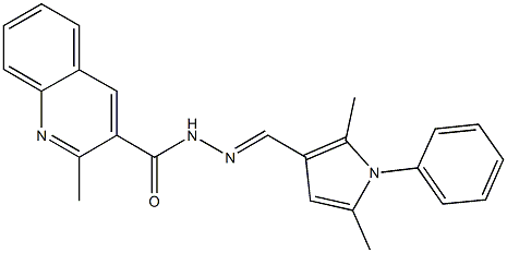 N'-[(2,5-dimethyl-1-phenyl-1H-pyrrol-3-yl)methylene]-2-methyl-3-quinolinecarbohydrazide 结构式