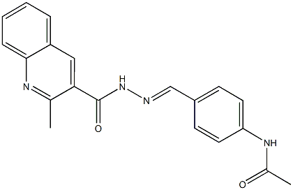 N-(4-{2-[(2-methyl-3-quinolinyl)carbonyl]carbohydrazonoyl}phenyl)acetamide 结构式