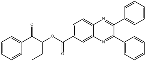 1-benzoylpropyl 2,3-diphenyl-6-quinoxalinecarboxylate 结构式