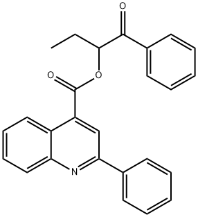 1-benzoylpropyl 2-phenylquinoline-4-carboxylate 结构式