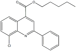 pentyl 8-chloro-2-phenyl-4-quinolinecarboxylate 结构式