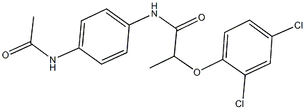 N-[4-(acetylamino)phenyl]-2-(2,4-dichlorophenoxy)propanamide 结构式