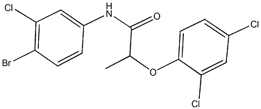 N-(4-bromo-3-chlorophenyl)-2-(2,4-dichlorophenoxy)propanamide 结构式