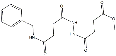 methyl 4-{2-[4-(benzylamino)-4-oxobutanoyl]hydrazino}-4-oxobutanoate 结构式