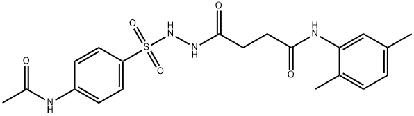 4-(2-{[4-(acetylamino)phenyl]sulfonyl}hydrazino)-N-(2,5-dimethylphenyl)-4-oxobutanamide 结构式