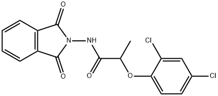 2-(2,4-dichlorophenoxy)-N-(1,3-dioxo-1,3-dihydro-2H-isoindol-2-yl)propanamide 结构式