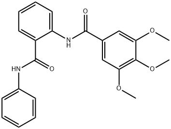 N-[2-(anilinocarbonyl)phenyl]-3,4,5-trimethoxybenzamide 结构式