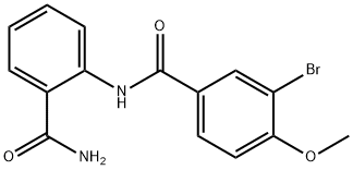 N-[2-(aminocarbonyl)phenyl]-3-bromo-4-methoxybenzamide 结构式