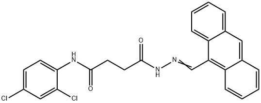 4-[2-(9-anthrylmethylene)hydrazino]-N-(2,4-dichlorophenyl)-4-oxobutanamide 结构式