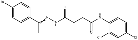 4-{2-[1-(4-bromophenyl)ethylidene]hydrazino}-N-(2,4-dichlorophenyl)-4-oxobutanamide 结构式