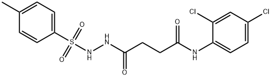 N-(2,4-dichlorophenyl)-4-{2-[(4-methylphenyl)sulfonyl]hydrazino}-4-oxobutanamide 结构式