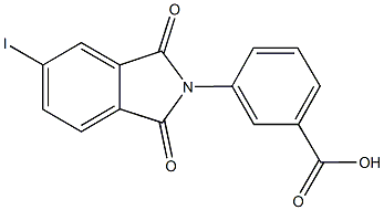 3-(5-iodo-1,3-dioxo-1,3-dihydro-2H-isoindol-2-yl)benzoic acid 结构式