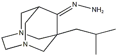 1-isobutyl-3,6-diazatricyclo[4.3.1.1~3,8~]undecan-9-one hydrazone 结构式