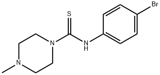 N-(4-bromophenyl)-4-methyl-1-piperazinecarbothioamide 结构式