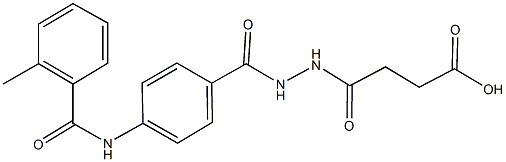 4-(2-{4-[(2-methylbenzoyl)amino]benzoyl}hydrazino)-4-oxobutanoic acid 结构式