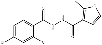 N'-(2,4-dichlorobenzoyl)-2-methyl-3-furohydrazide 结构式