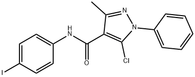 5-chloro-N-(4-iodophenyl)-3-methyl-1-phenyl-1H-pyrazole-4-carboxamide 结构式