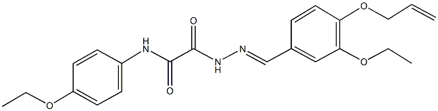 2-{2-[4-(allyloxy)-3-ethoxybenzylidene]hydrazino}-N-(4-ethoxyphenyl)-2-oxoacetamide 结构式