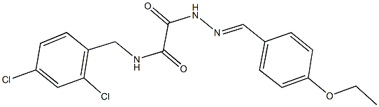 N-(2,4-dichlorobenzyl)-2-[2-(4-ethoxybenzylidene)hydrazino]-2-oxoacetamide 结构式