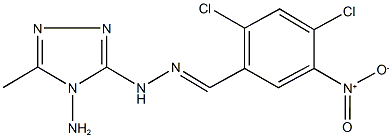 2,4-dichloro-5-nitrobenzaldehyde (4-amino-5-methyl-4H-1,2,4-triazol-3-yl)hydrazone 结构式