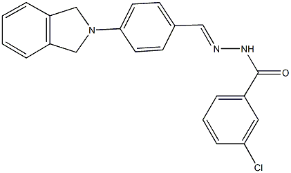 3-chloro-N'-[4-(1,3-dihydro-2H-isoindol-2-yl)benzylidene]benzohydrazide 结构式