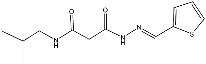 N-isobutyl-3-oxo-3-[2-(2-thienylmethylene)hydrazino]propanamide 结构式