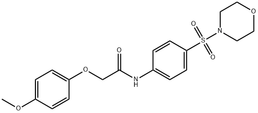 2-(4-methoxyphenoxy)-N-[4-(4-morpholinylsulfonyl)phenyl]acetamide 结构式