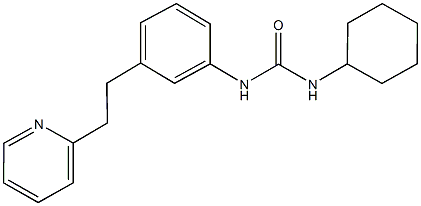 N-cyclohexyl-N'-{3-[2-(2-pyridinyl)ethyl]phenyl}urea 结构式