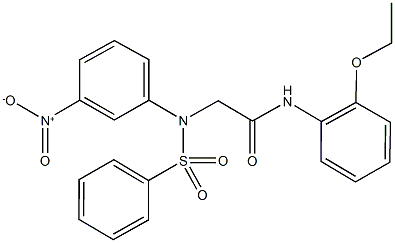 N-[2-(ethyloxy)phenyl]-2-[{3-nitrophenyl}(phenylsulfonyl)amino]acetamide 结构式