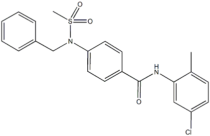 N-(5-chloro-2-methylphenyl)-4-[(methylsulfonyl)(phenylmethyl)amino]benzamide 结构式