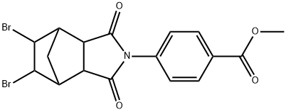 methyl 4-(8,9-dibromo-3,5-dioxo-4-azatricyclo[5.2.1.0~2,6~]dec-4-yl)benzoate 结构式